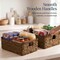 Best Choice Products Wicker Storage Basket, Shelf Basket w/ Wooden Handles, Rectangular Storage Bin